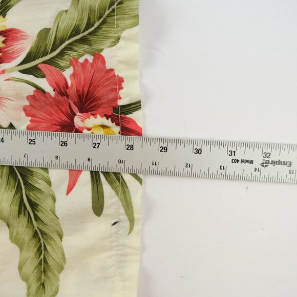 Two Palms Mens Hawaiian Shirt Large Rayon Button Up White Tropical Vacation - Picture 5 of 5